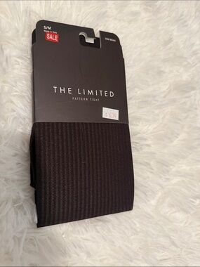 The Limited Dark Brown Ribbed Pattern Tights